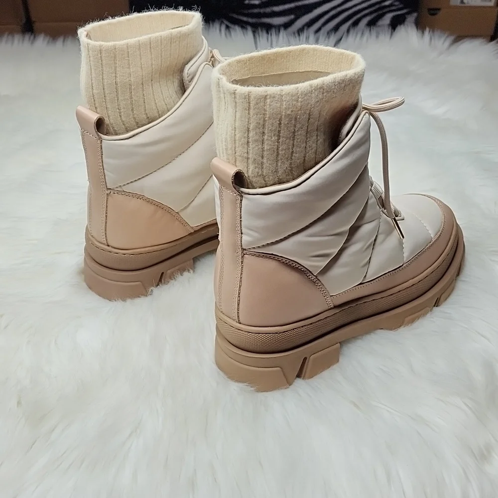 Sam Edelman Tabitha Leather Winter Boots Moonbeam